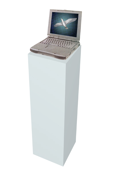 Laptop-Installation auf Sockel