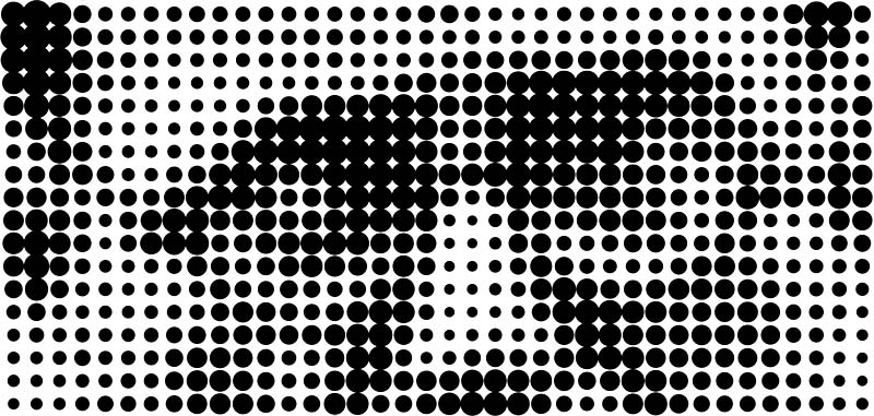 Punktraster-Porträt Sartre